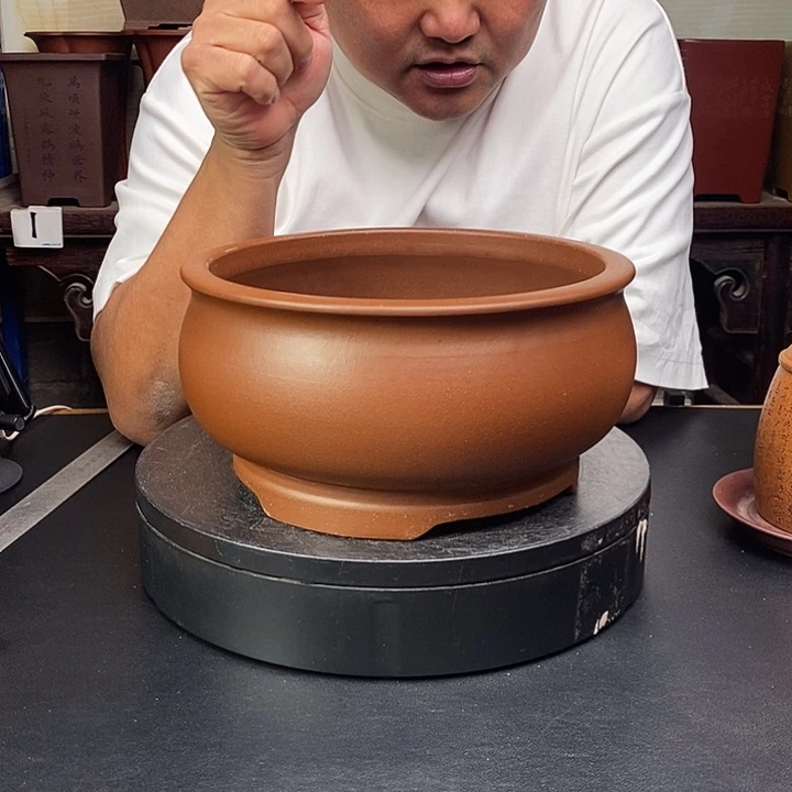 紫砂花盆货号一只KK005