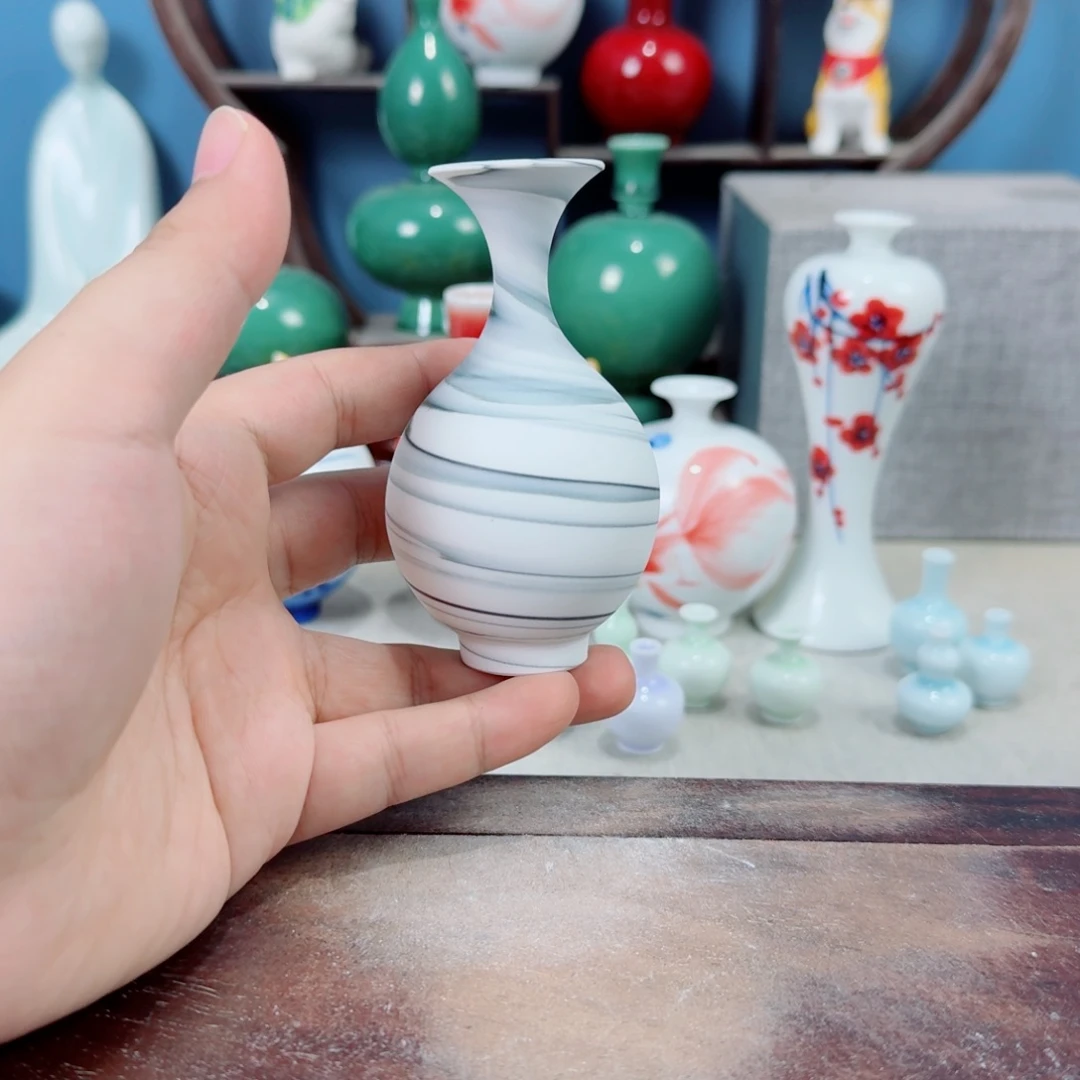 陶瓷手工小花器摆件