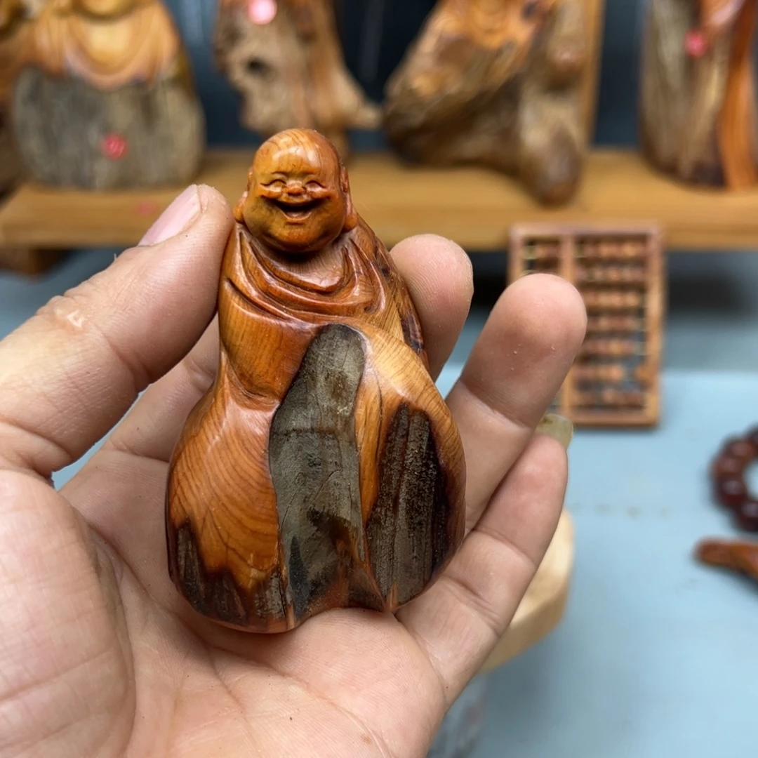 九***北木崖柏木摆件手把件