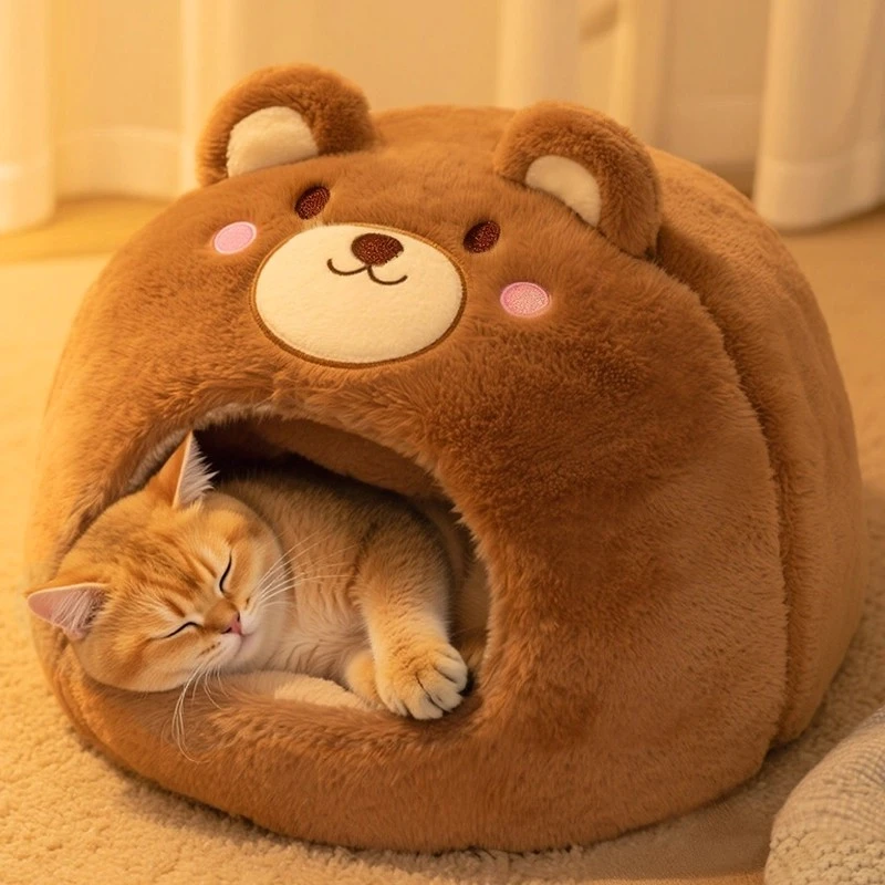 猫窝冬季保暖封闭式睡觉用狗窝四季宠物沙发猫床冬天猫咪房子加厚