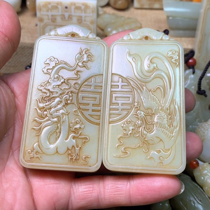 和田玉挂件未镶嵌虎*