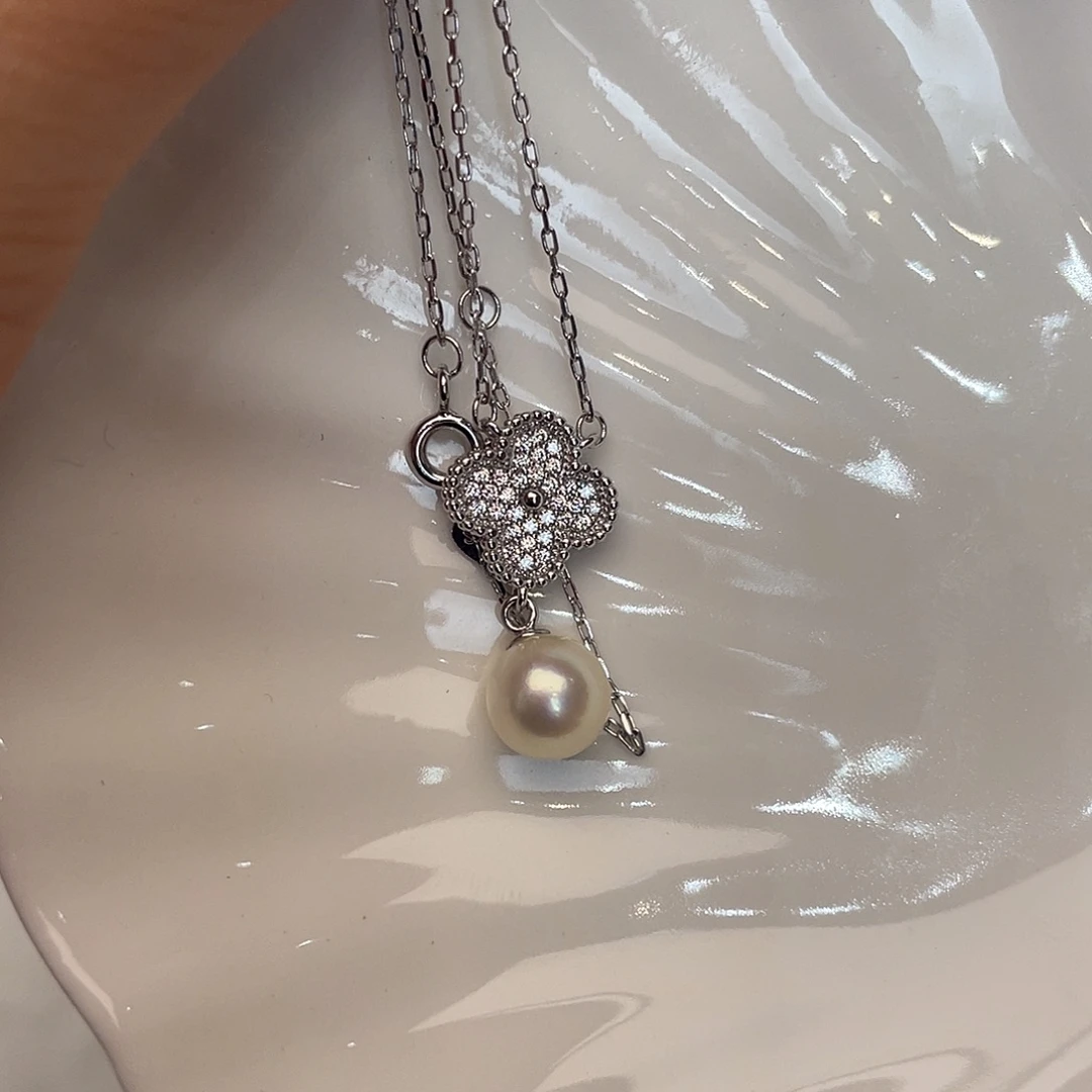 项链海水珍珠银S925镶嵌