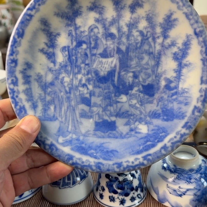 青花瓷器杯子茶具