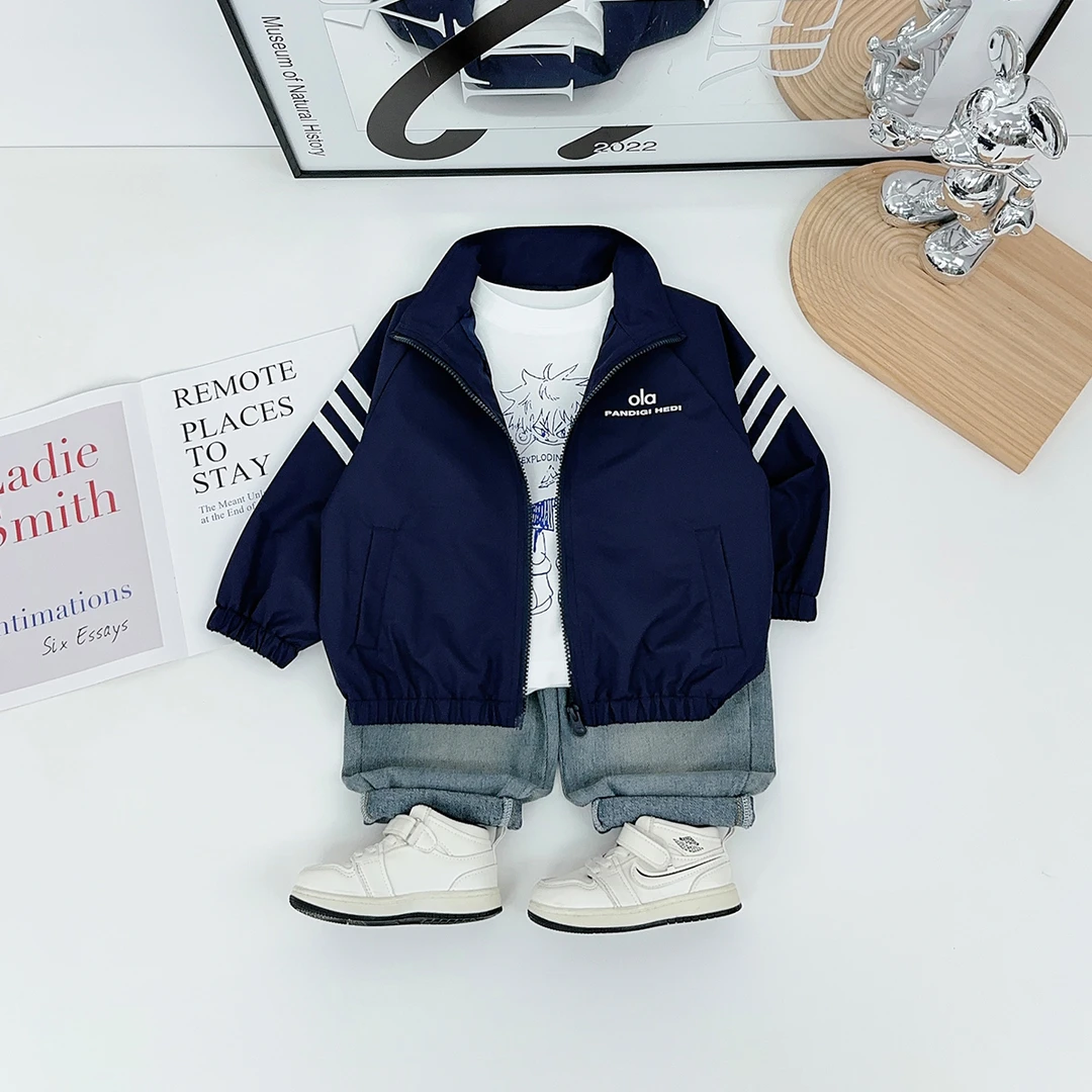 男童外套秋冬款2025新款儿童时尚夹克宝宝潮 AY25690悠悠童话童装