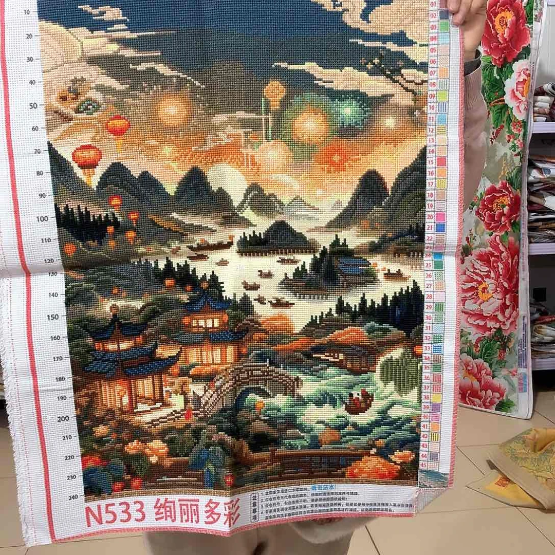 棉十字绣成品出售