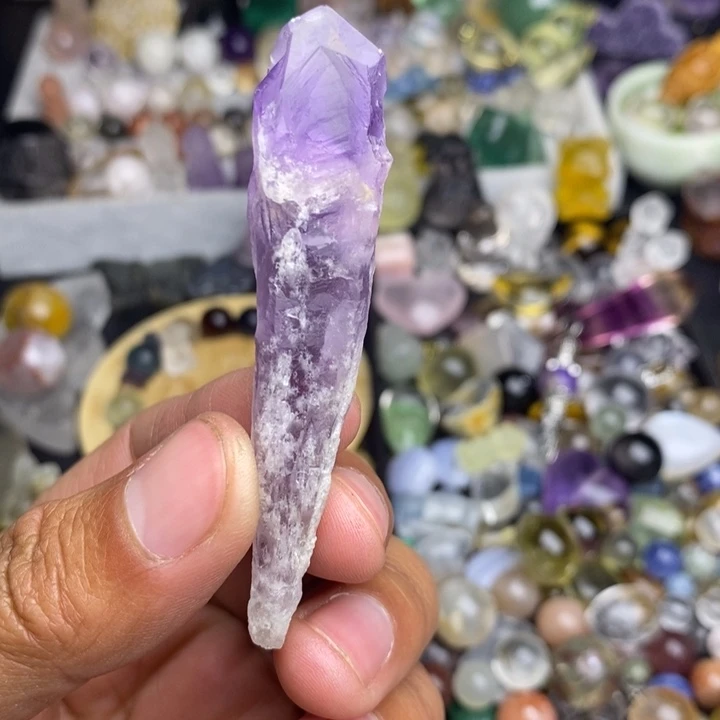 珠宝半成品未镶嵌紫晶紫晶权杖