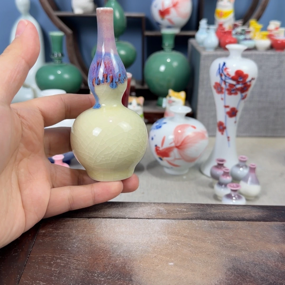 陶瓷手工小花器摆件