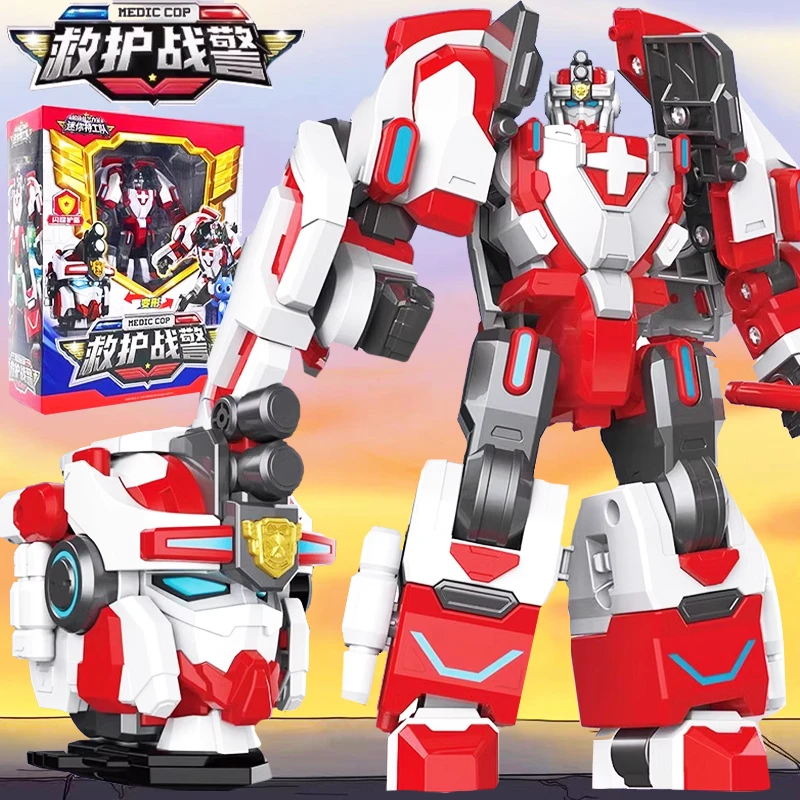 迷你特工队7超级战警力量救护战警汽车人变形机器人男孩玩具金刚