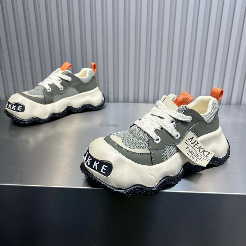 2025新款时尚百搭厚底运动鞋增高舒适轻奢网红时尚休闲鞋潮流男鞋