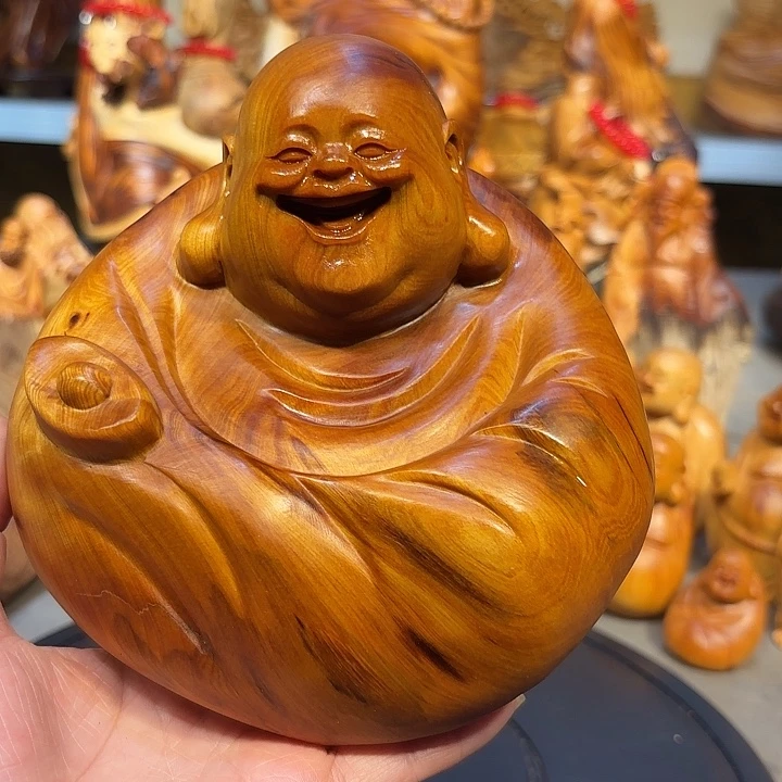 柏木太行崖柏弥勒佛