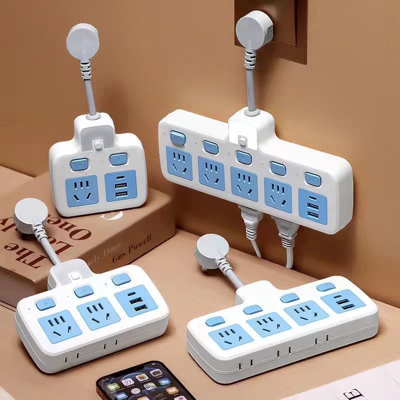 正品纯铜插座转换器夜灯USB独立开关多功能一转多位排插带线