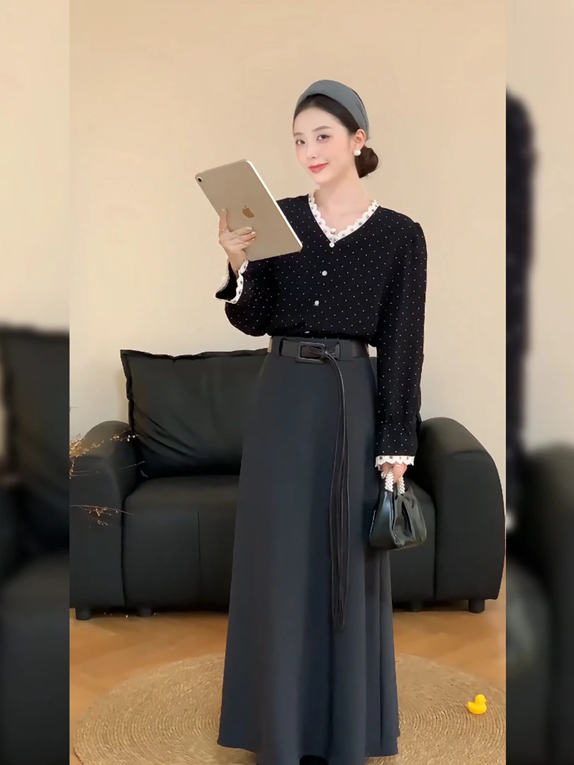 气质一整套ootd穿搭时尚套装2025年秋季新款松弛感韩系两件套女装