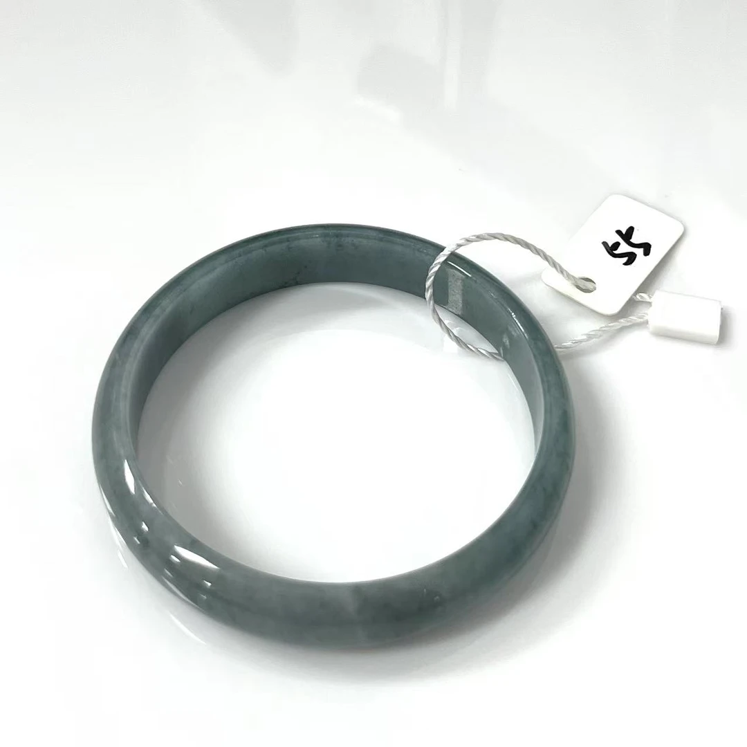 蓝水翡翠正圈手镯*（多样性发一件-条宽11m）圈口*55