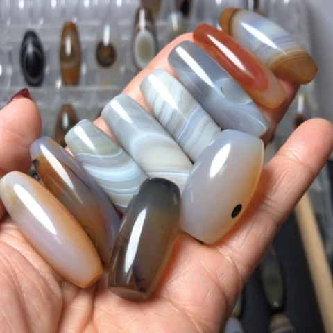 玛瑙/玉髓珠宝半成品未镶嵌懒**熊