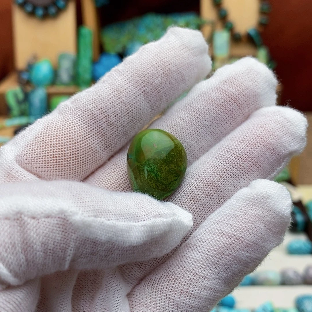 定制绿松石三彩随型