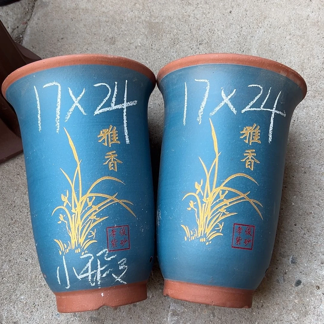 花盆紫砂宜兴紫砂花盆源头2只