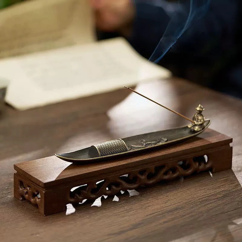 钓鱼翁茶宠茶道摆件w2037