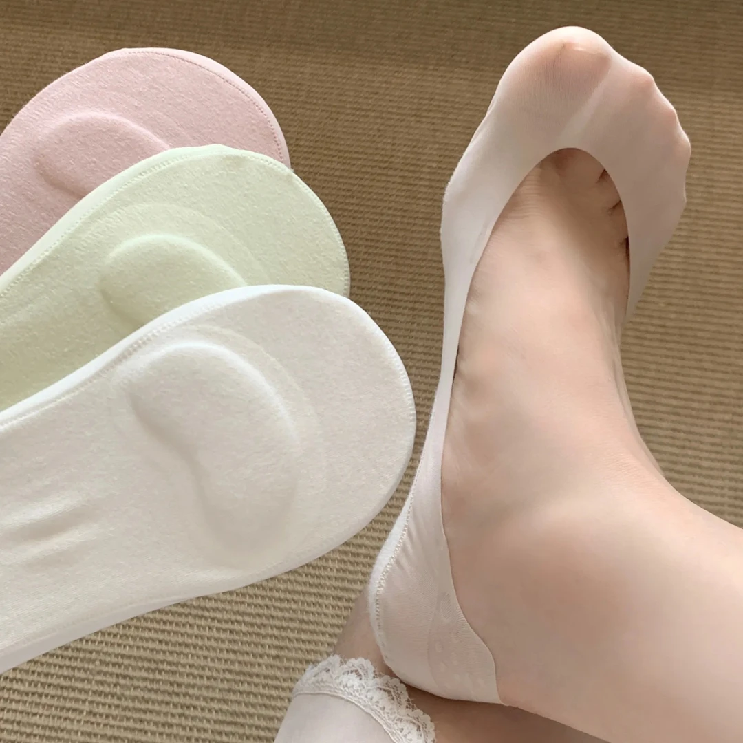 夏季薄船袜避震防滑冰丝袜不掉跟百搭浅口袜高跟鞋搭子隐形袜