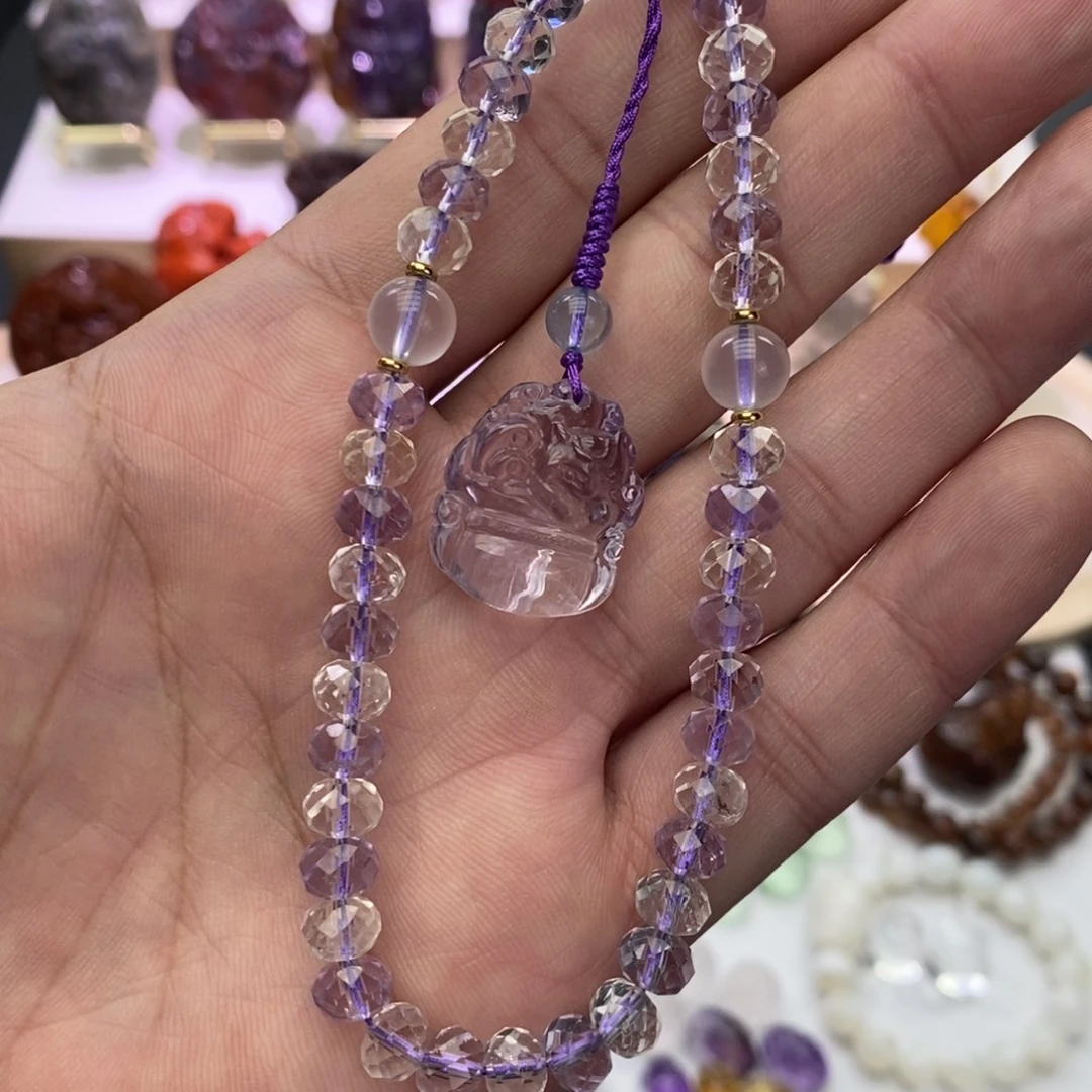 水晶未镶嵌颈饰吊坠