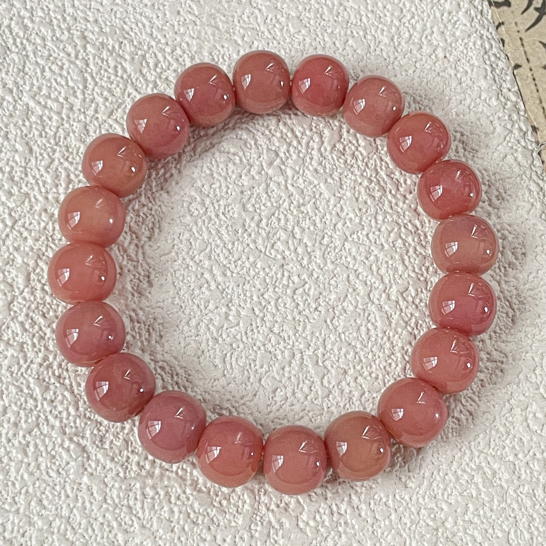 【灵月阁木作】藕粉胖苹果物件手串买文玩文玩菩提手串串珠文玩文