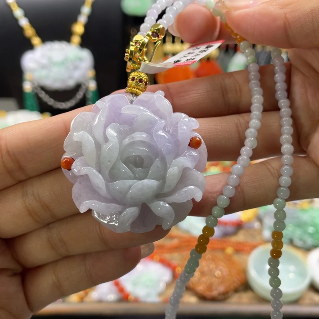 翡翠未镶嵌颈饰代编织