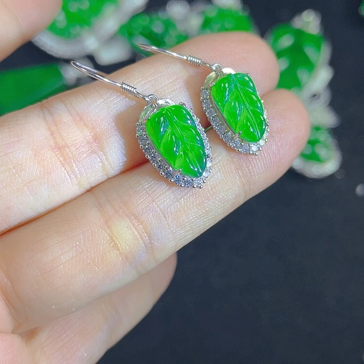 翡翠银S925镶嵌吊坠(不含链)