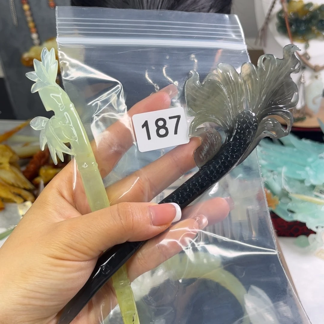 岫玉未镶嵌发饰七*