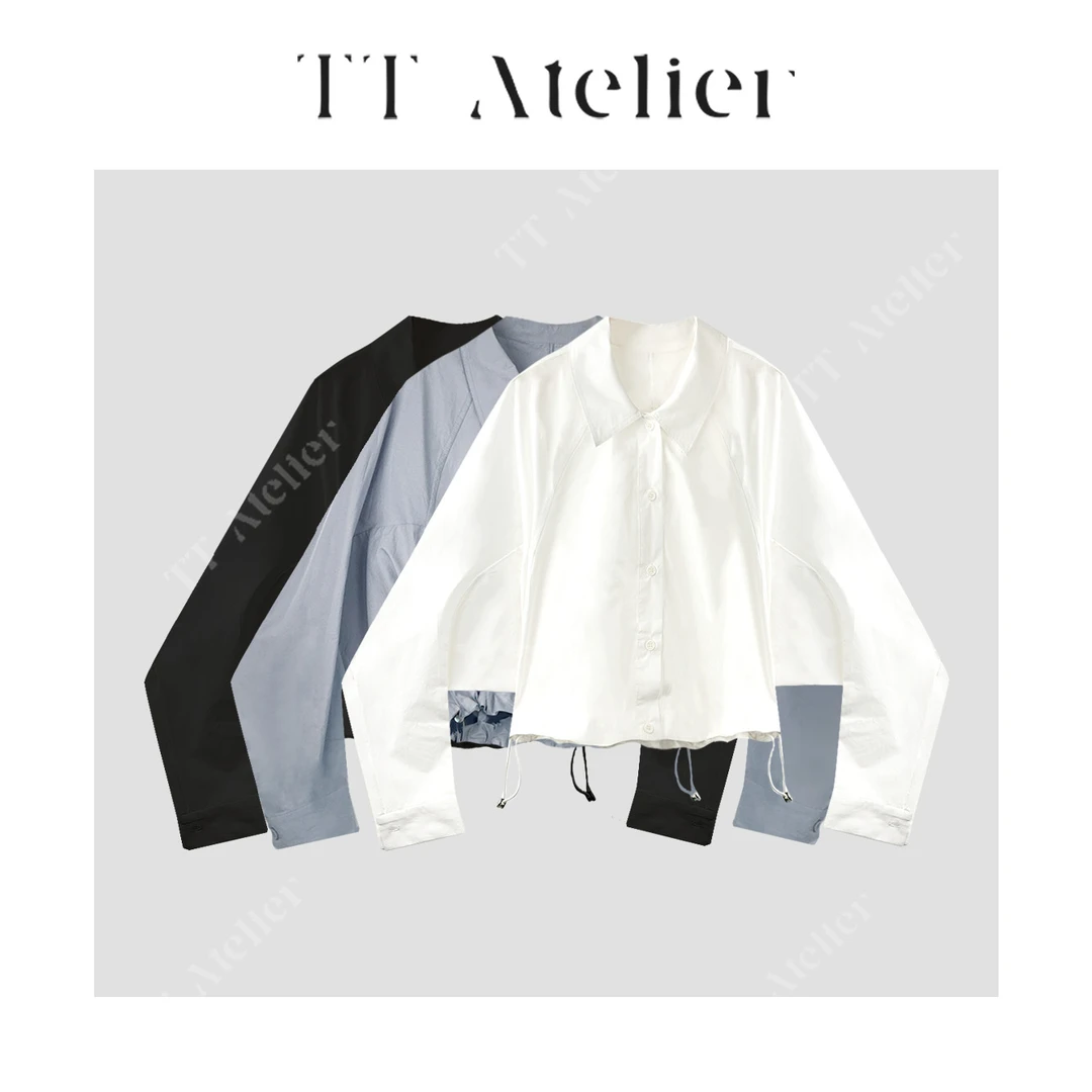 TT设计师【羽灵】No退No换 洋气短款上衣设计感衬衫TT190135