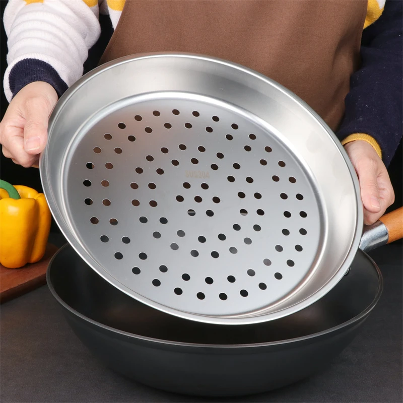 304不锈钢蒸笼炒锅专用蒸格蒸盘篦子家用商用蒸架蒸锅笼屉蒸鱼盘