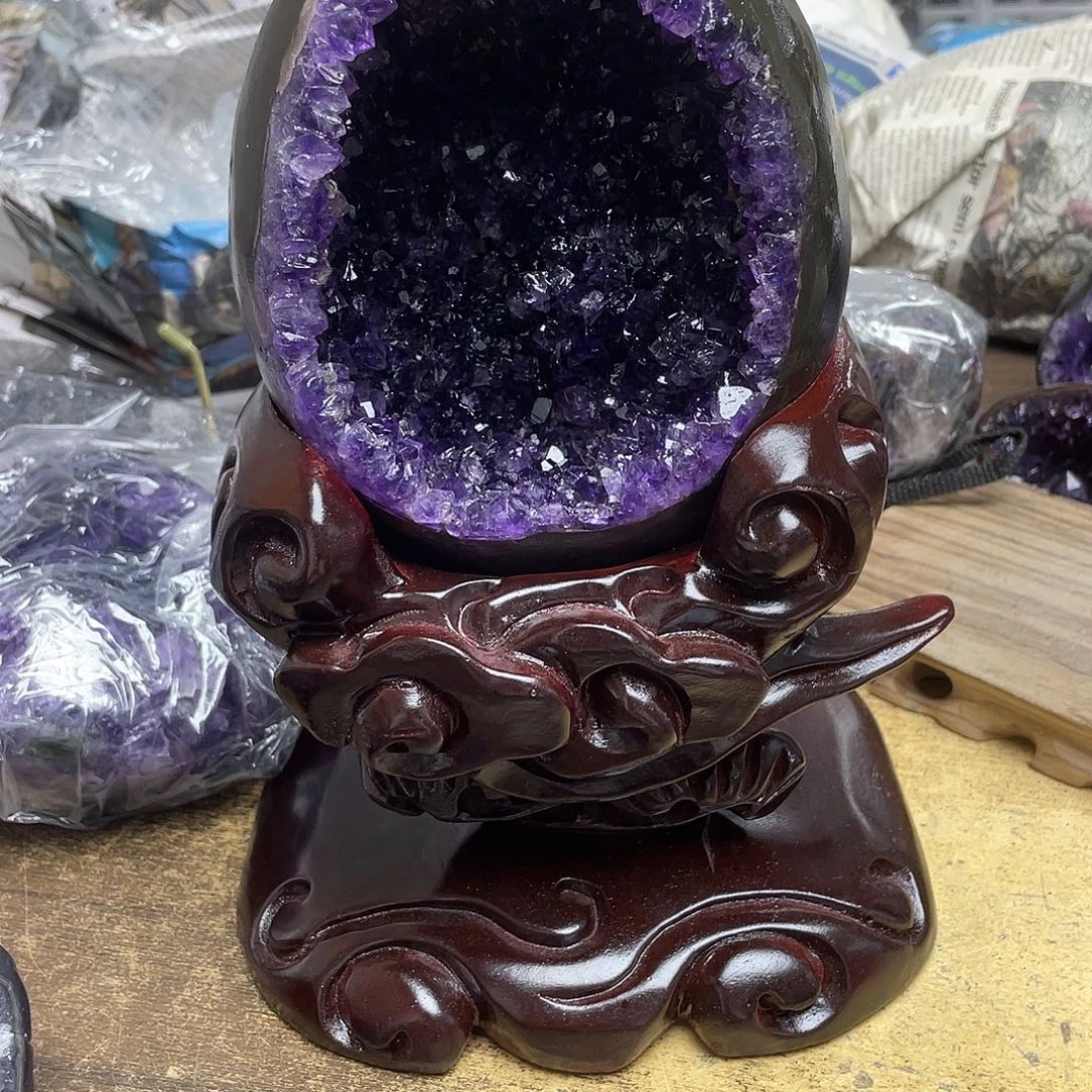 淡***定未镶嵌大型摆件（非配饰）紫晶