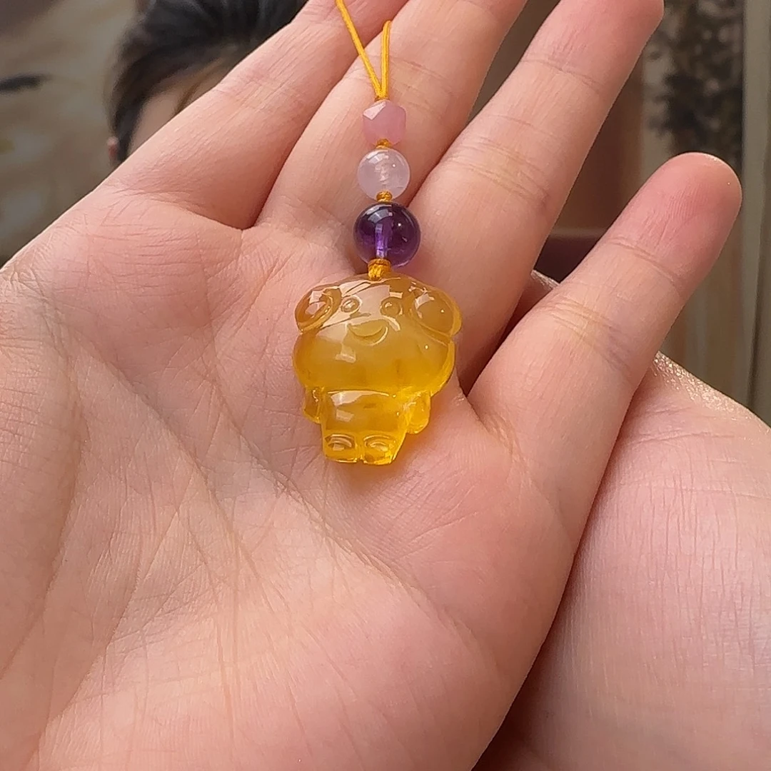 蜜蜡未镶嵌吊坠(赠链)