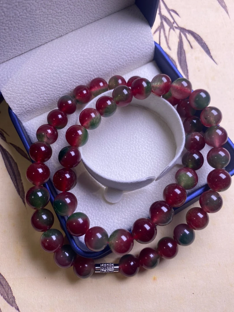 西瓜色10mm项链发一条K22