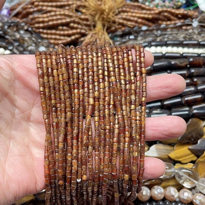 玛瑙/玉髓珠宝半成品未镶嵌一条3x3mm金柳