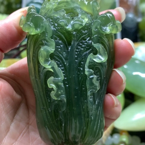 蛇纹石玉未镶嵌手把件