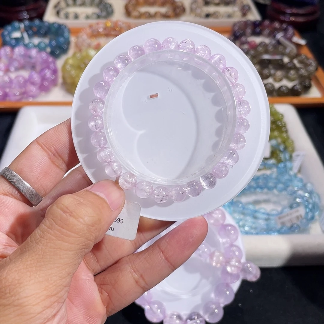 锂辉石手链未镶嵌紫锂辉6.6mm