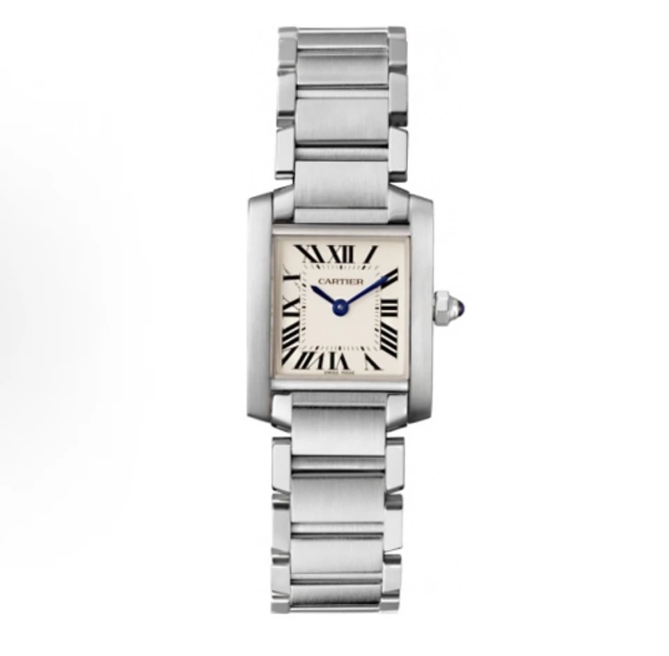 99新 Cartier/卡地亚 坦克系列W51008Q3小号法坛钢带腕表