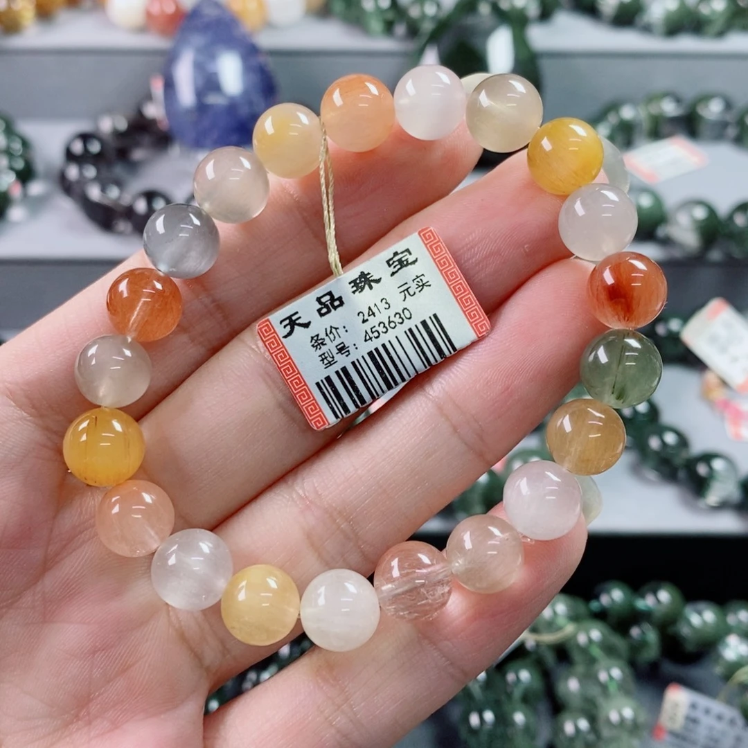 水晶手链未镶嵌彩兔毛453630