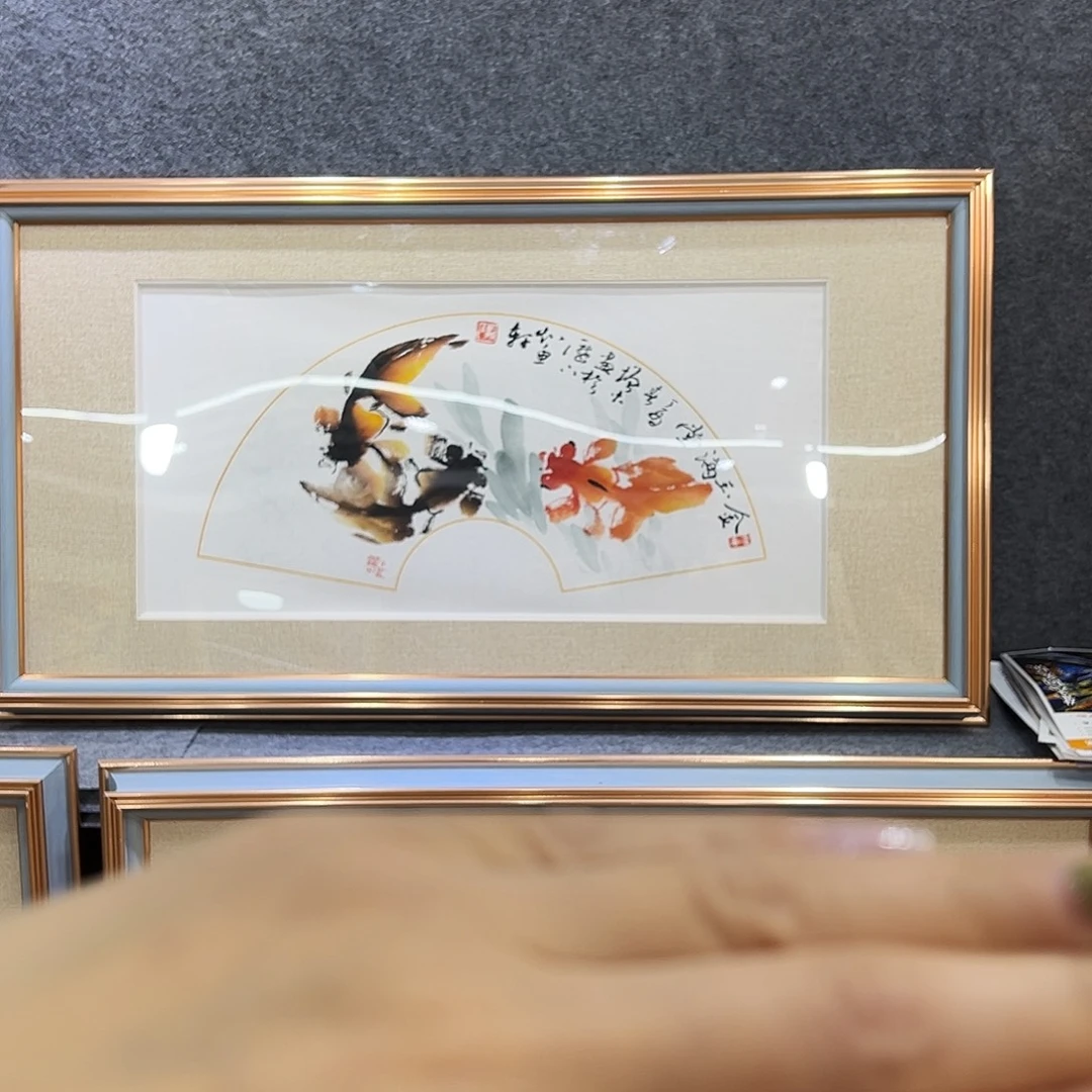 国画知鱼之乐纯手绘