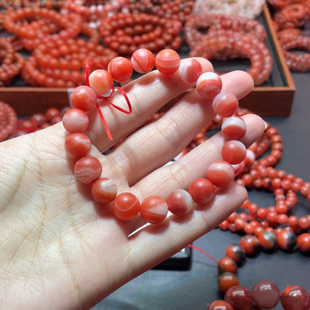 南红玛瑙手链未镶嵌