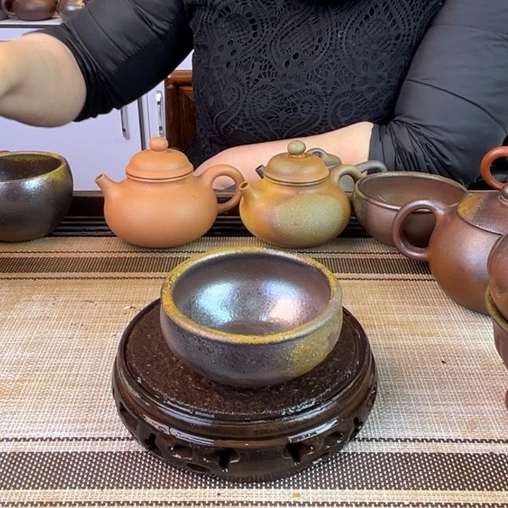 茶壶紫砂底槽清柴烧100cc