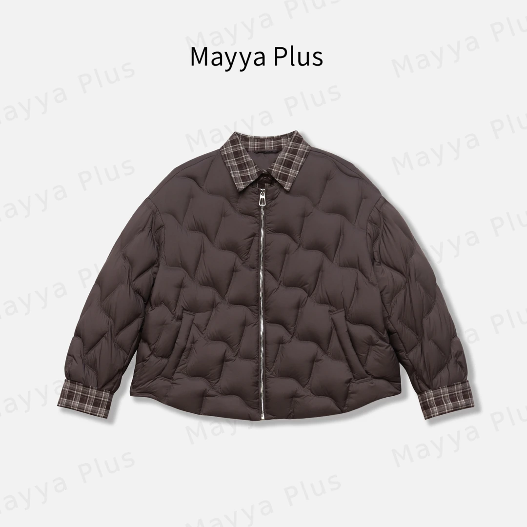 【英纶格韵】Mayya Plus麦芽定制冬季气质显瘦短羽绒服外套32547638