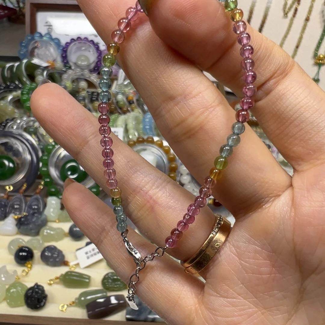 碧玺手链银S925镶嵌