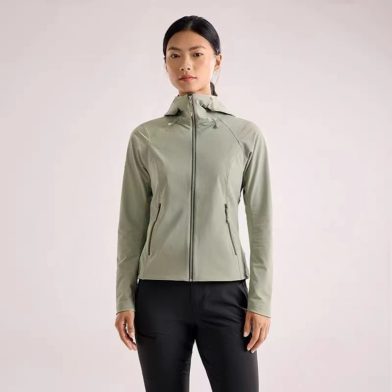 防风防水轻量户外女款登山服外套春秋连帽时尚休闲百搭