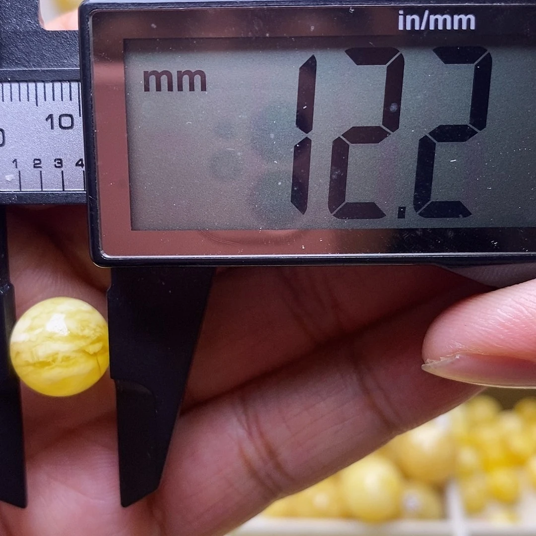 裸石琥珀未镶嵌蜜蜡圆珠微瑕