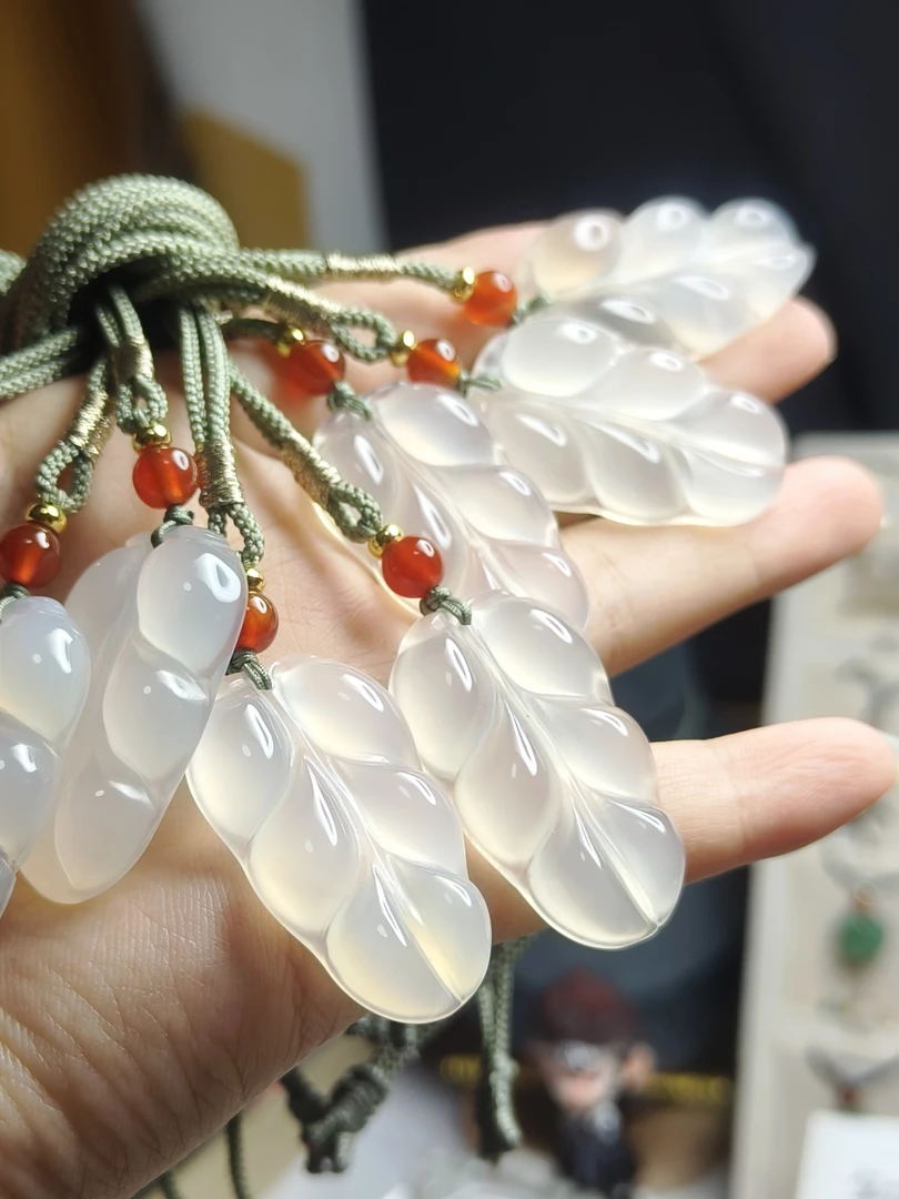 非金属布艺吊坠 天然叶子吊坠冰透项链