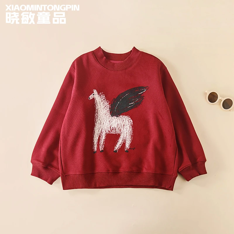 卡通印花加绒卫衣XM2396