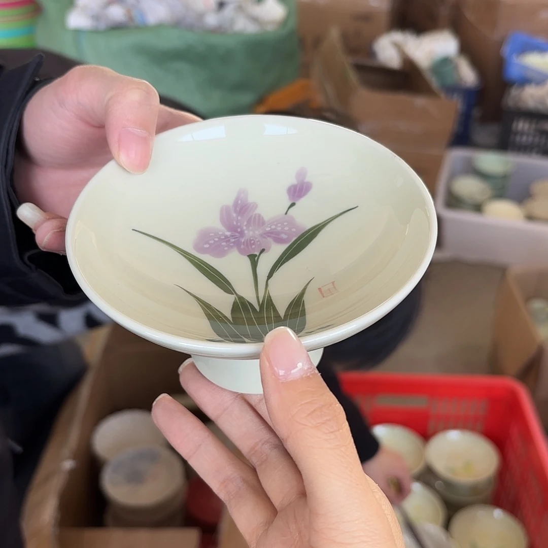 龙泉云间青瓷小米茶器