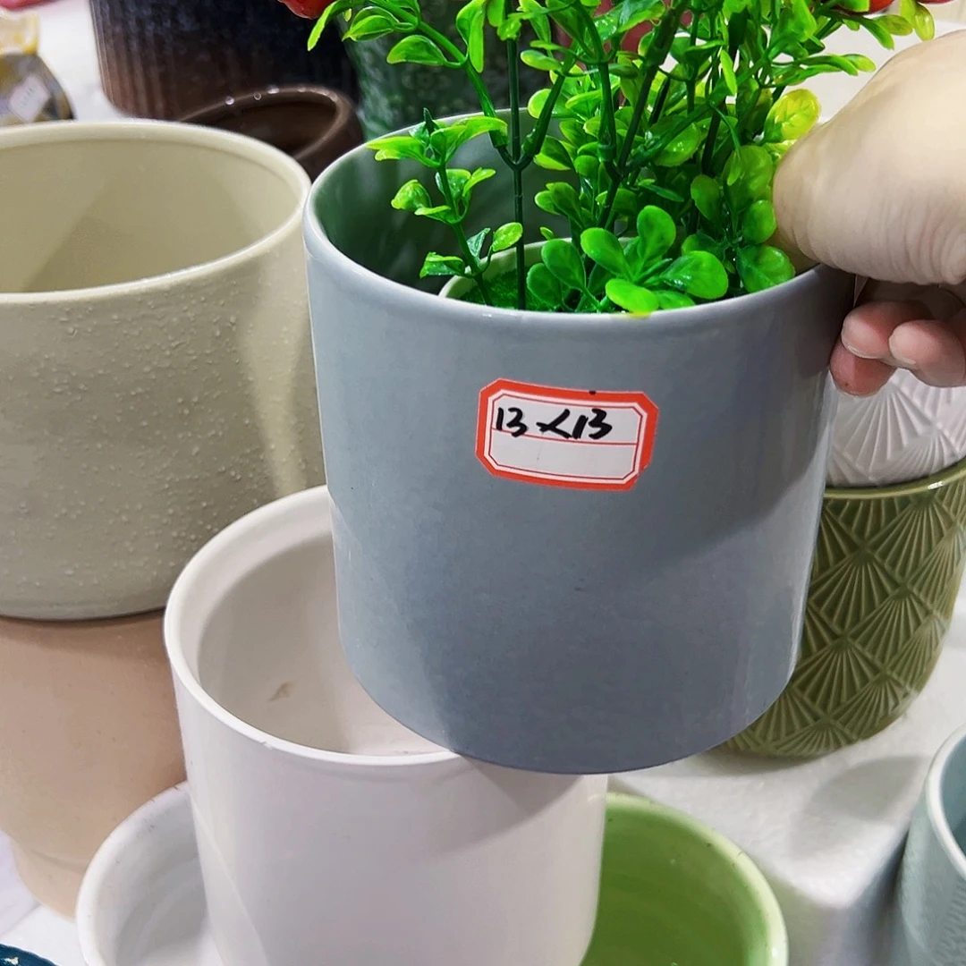 有孔外贸尾单陶瓷花盆凑单10米包邮