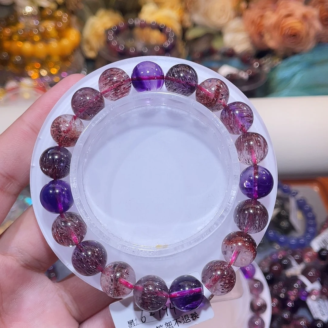 水晶手串未镶嵌黑加仑超七10m