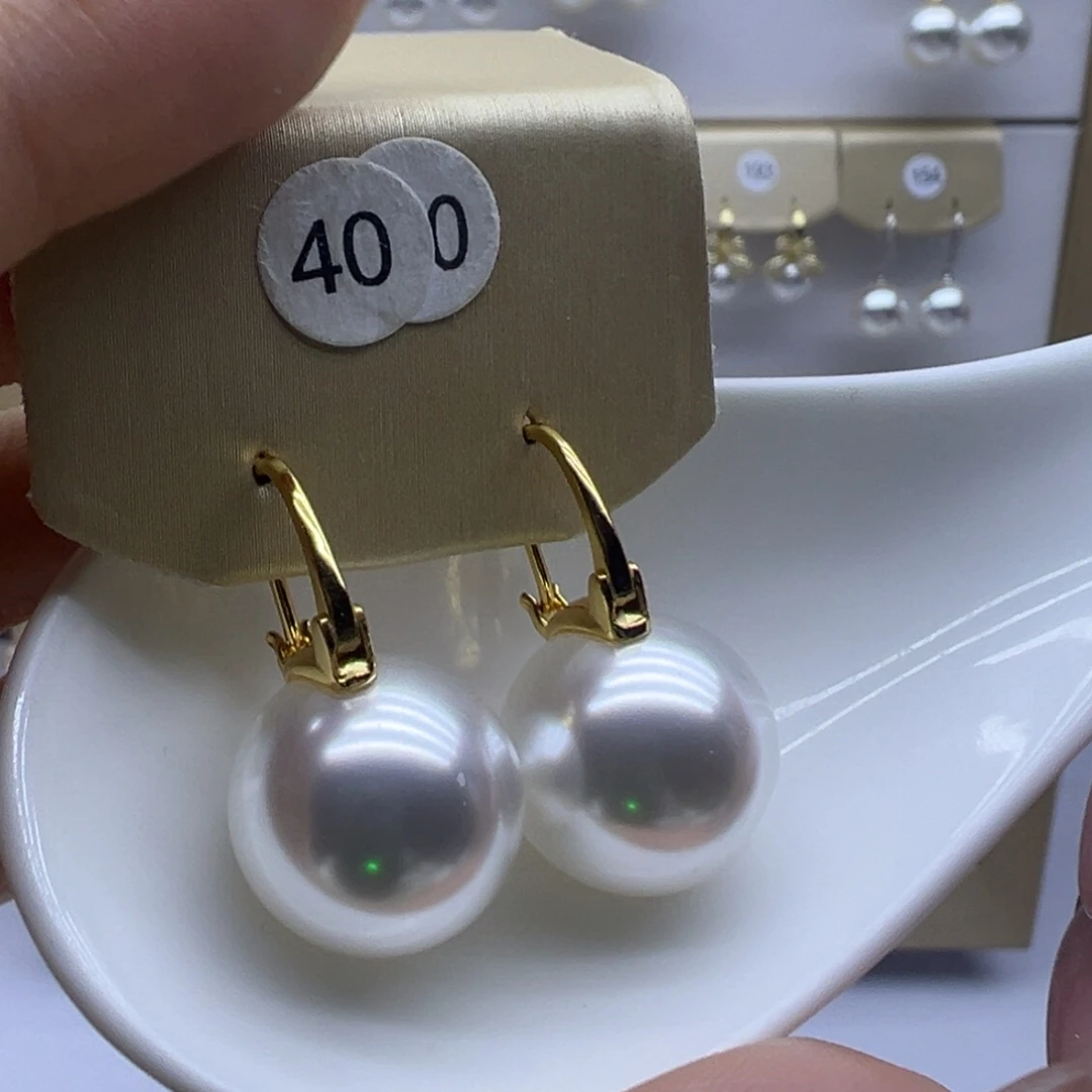 淡水珍珠耳饰银S925镶嵌